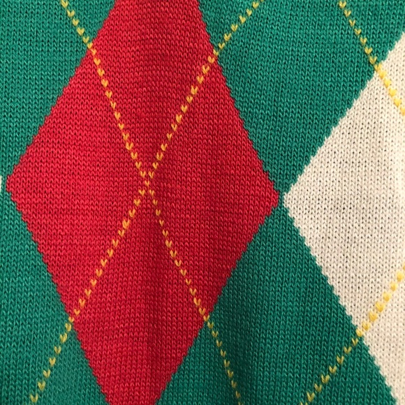 Bill Blass Jeanswear Layered Argyle Sweater  XL - Picture 4 of 5